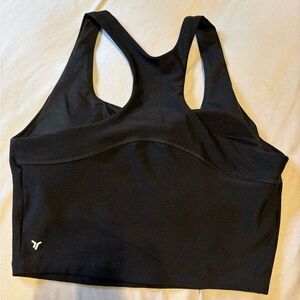Old Navy Light Support CloudComfy LongLine Black Sports Bra Racerback Design